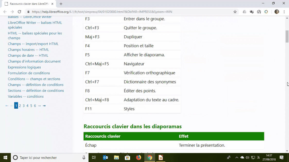 MEILLEUR TUTO GRATUIT LibreOffice Impress L Essentiel Raccourcis