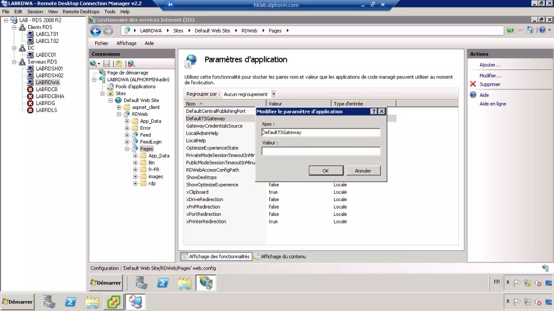 Meilleur Tuto Gratuit Windows Rds 2008 R2 Le Guide Complet Demo Utilisation De La Passerelle Rds Et L Acces Web Bureau A Distance Alphorm Com