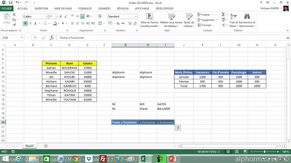 Comment Fusionner Les Cellules Dans Excel MEILLEUR TUTO GRATUIT Excel 2013 : Réussir la certification MOS (77-420