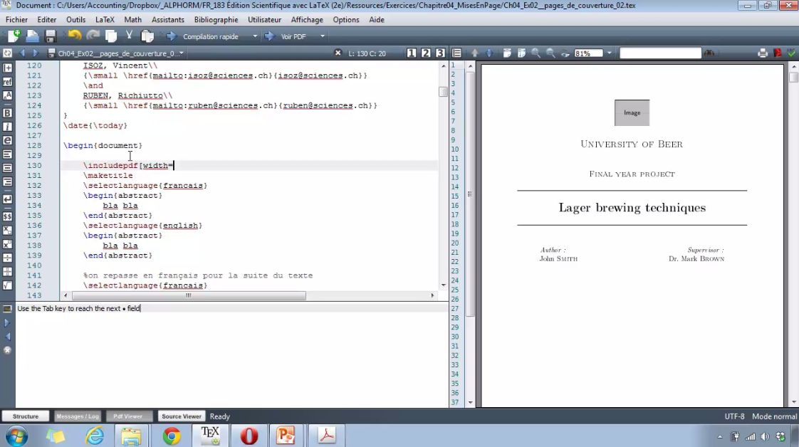 Page De Garde Sur Latex MEILLEUR TUTO GRATUIT LaTeX (2e) : Maîtriser l'Édition Scientifique