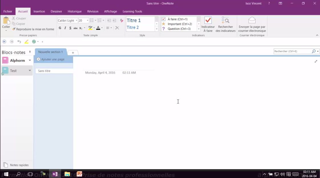 MEILLEUR TUTO GRATUIT OneNote 2016 : Maîtriser La Prise De Notes ...