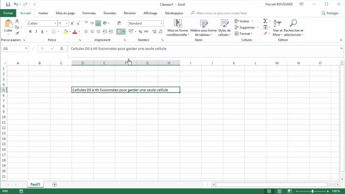 Comment Fusionner Les Cellules Dans Excel MEILLEUR TUTO GRATUIT EXCEL 2016 : Perfectionnement Fusionner des
