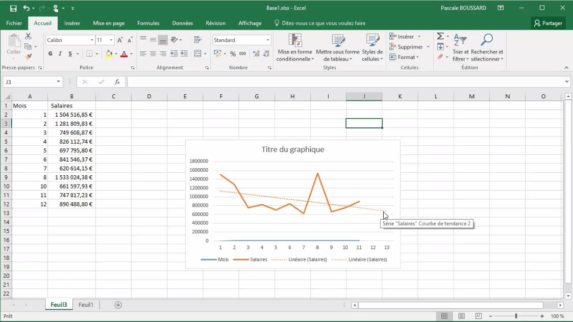 Meilleur Tuto Gratuit Excel Niveau Expert Ajouter Une Courbe De Tendance Alphorm Com