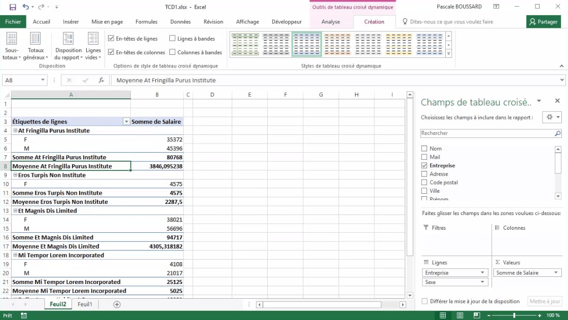 Meilleur Tuto Gratuit Excel 2016 Niveau Expert 22 Utiliser Les Champs De Totaux Et De Sous 9724