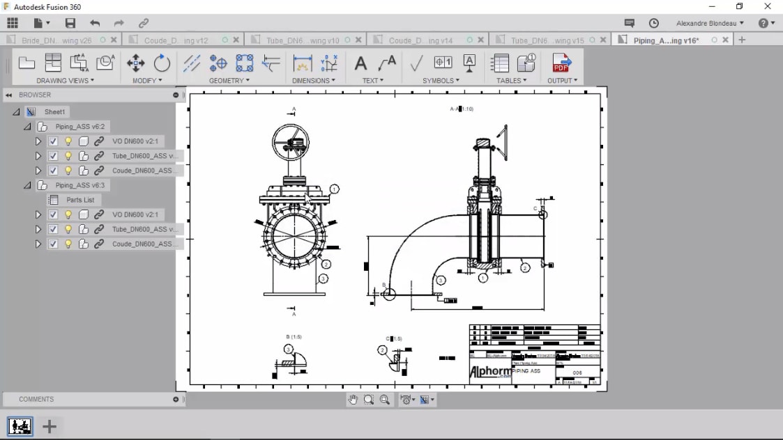 Как сделать чертеж в fusion 360