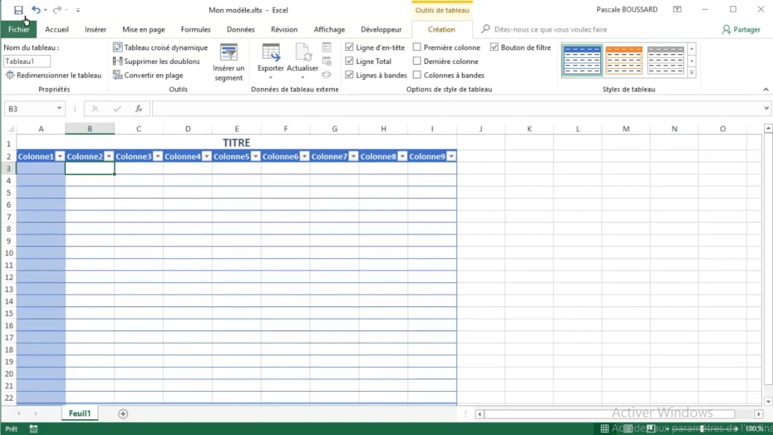 Meilleur Tuto Gratuit Excel 2016 Avancé Créer Un Modèle De Classeur Personnalisé 4498