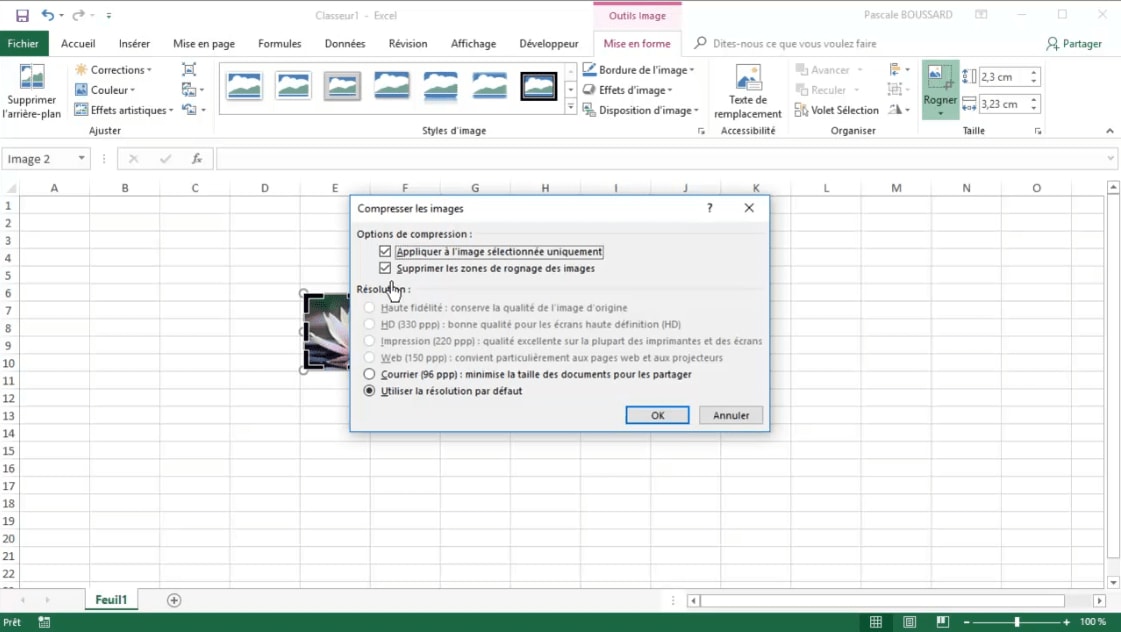 MEILLEUR TUTO GRATUIT EXCEL 2016 Avancé Modifier la résolution des
