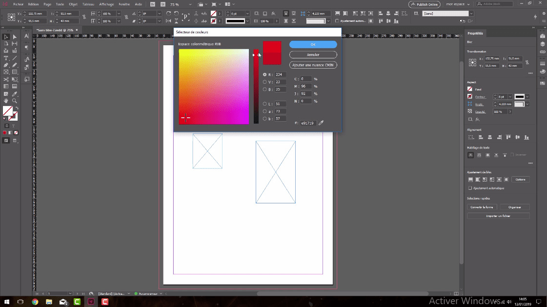 Application De Couleurs Aux Objets Dans Un Document Adobe Indesign