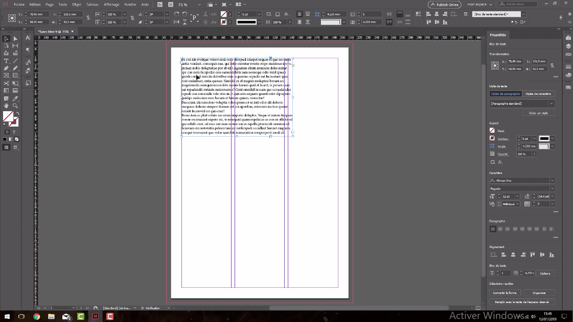 MEILLEUR TUTO GRATUIT Adobe Indesign CC 2019  L'essentiel Le bloc de