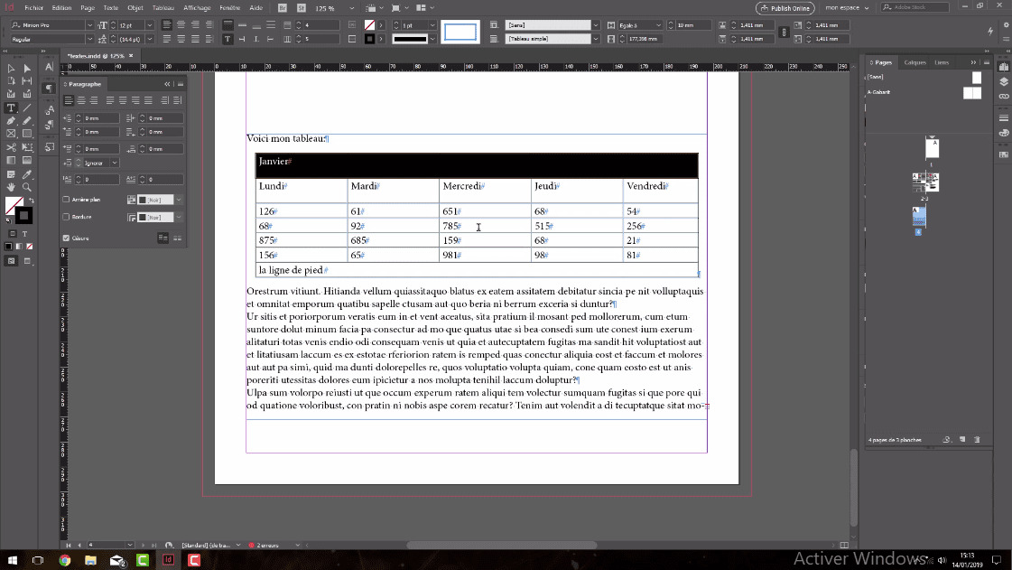 MEILLEUR TUTO GRATUIT Adobe Indesign CC 2019 : L'essentiel Fusionner et scinder les cellules ...
