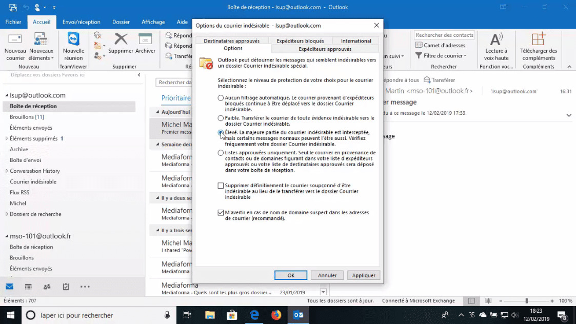 MEILLEUR TUTO GRATUIT Outlook 2019 : L'essentiel Le filtre de courrier