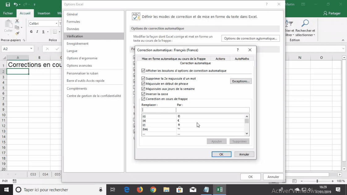 MEILLEUR TUTO GRATUIT Excel 2019 : L'essentiel Corrections En Cours De ...