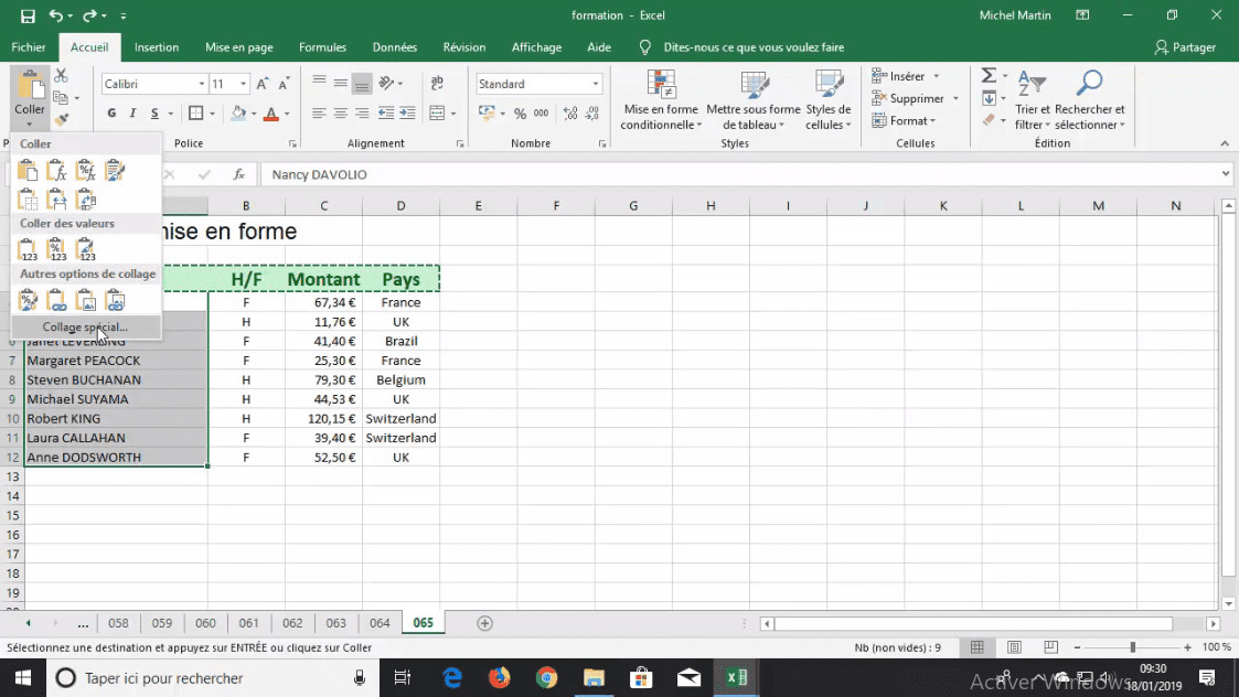 MEILLEUR TUTO GRATUIT Excel 2019 L'essentiel Copier une mise en forme