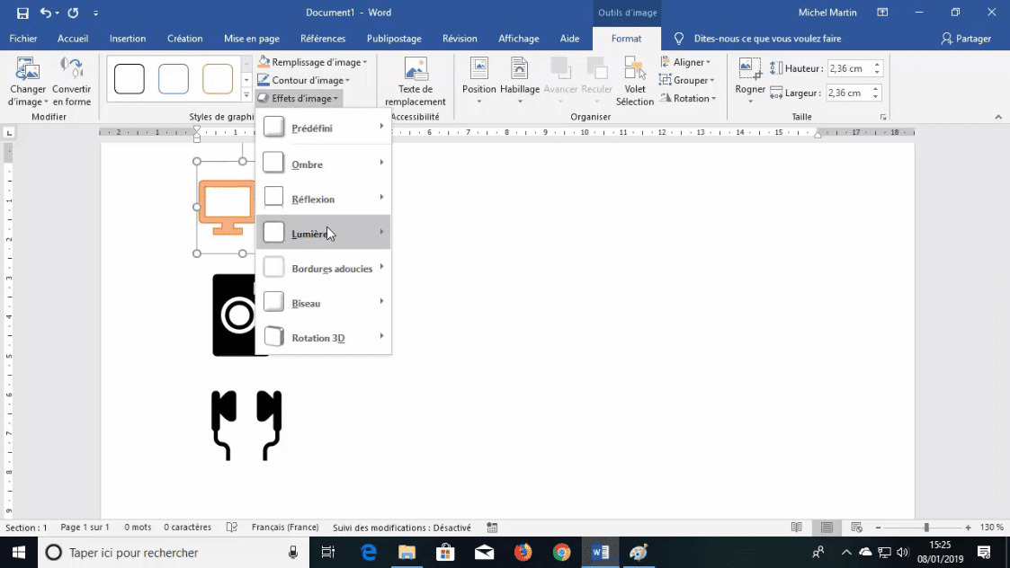 insérer un icône dans word - icônes gratuites pour word