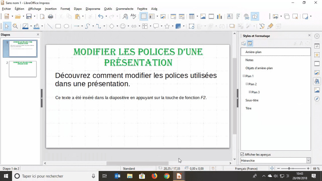 MEILLEUR TUTO GRATUIT LibreOffice Impress : L'essentiel Modifier les