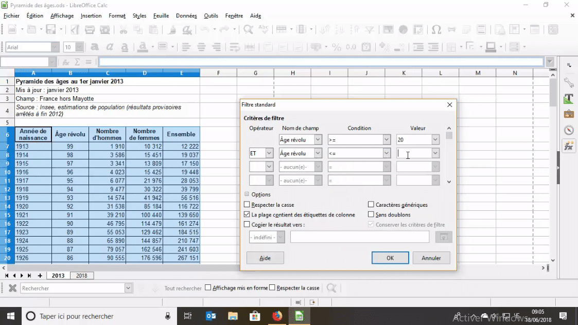 MEILLEUR TUTO GRATUIT LibreOffice Calc L'essentiel Filtrage des