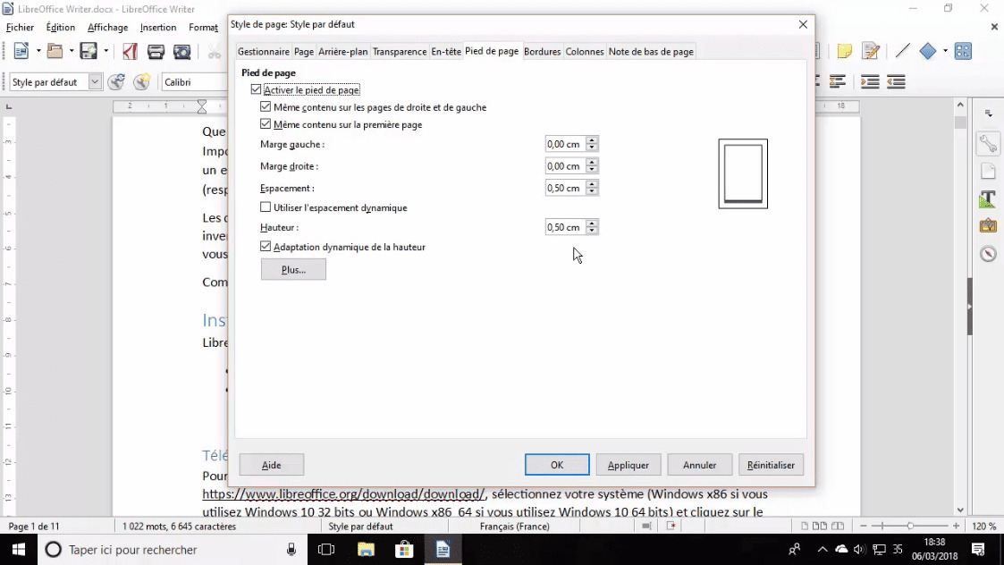Mettre Pied De Page Différente Page De Garde Libreoffice