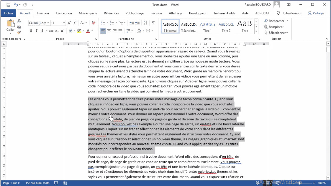 MEILLEUR TUTO GRATUIT MS Word 2016  Perfectionnement Gérer des blocs