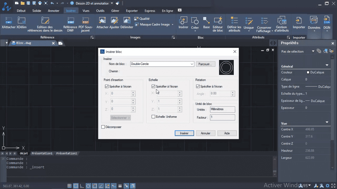 MEILLEUR TUTO GRATUIT ZWCAD Les fondamentaux Utiliser un bloc