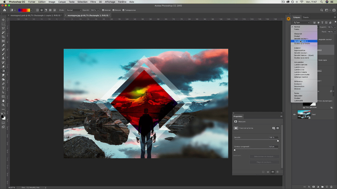 Meilleur Tuto Gratuit Adobe Photoshop Cc 2019 Creer Des Polyscapes Photomontage Creation Du Carre De Reglage Alphorm Com