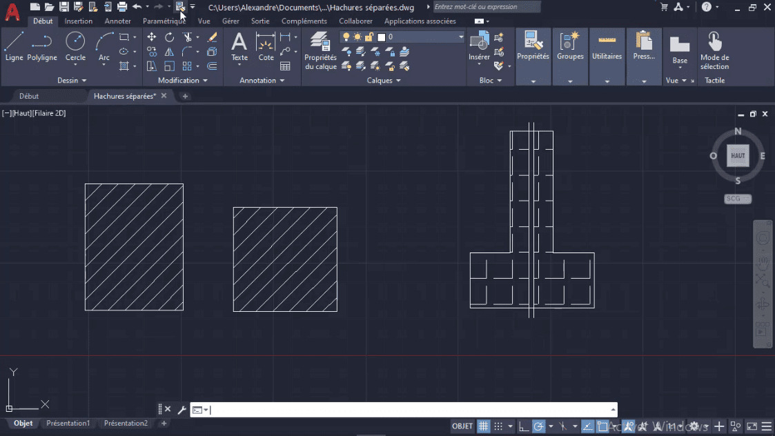 MEILLEUR TUTO GRATUIT AutoCAD 2021 Perfectionnement La copie des propriétés des hachures