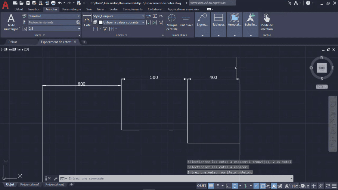 MEILLEUR TUTO GRATUIT AutoCAD 2021  Perfectionnement L'espacement des