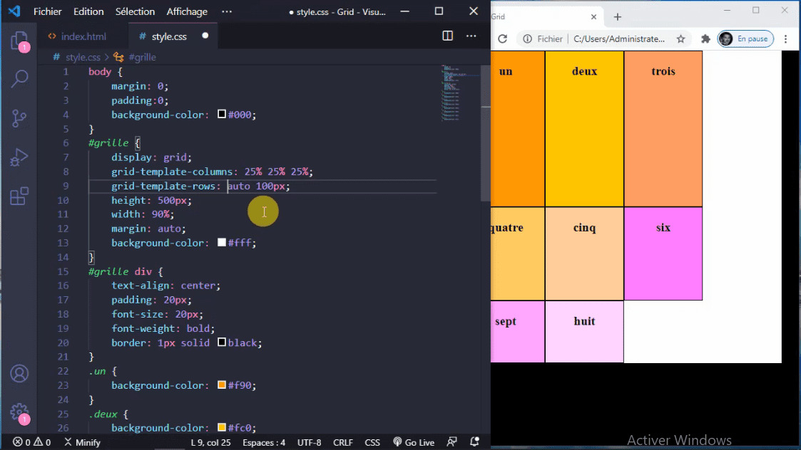 responsive grids using html css