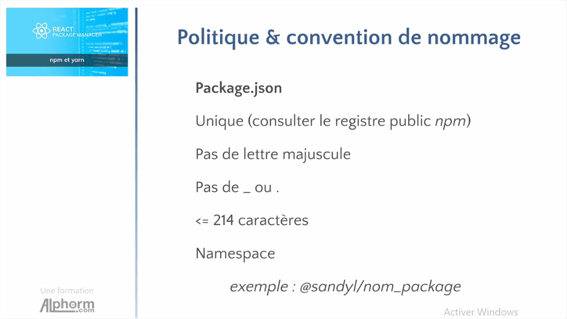 MEILLEUR TUTO GRATUIT Package Manager : npm et yarn Respecter les ...