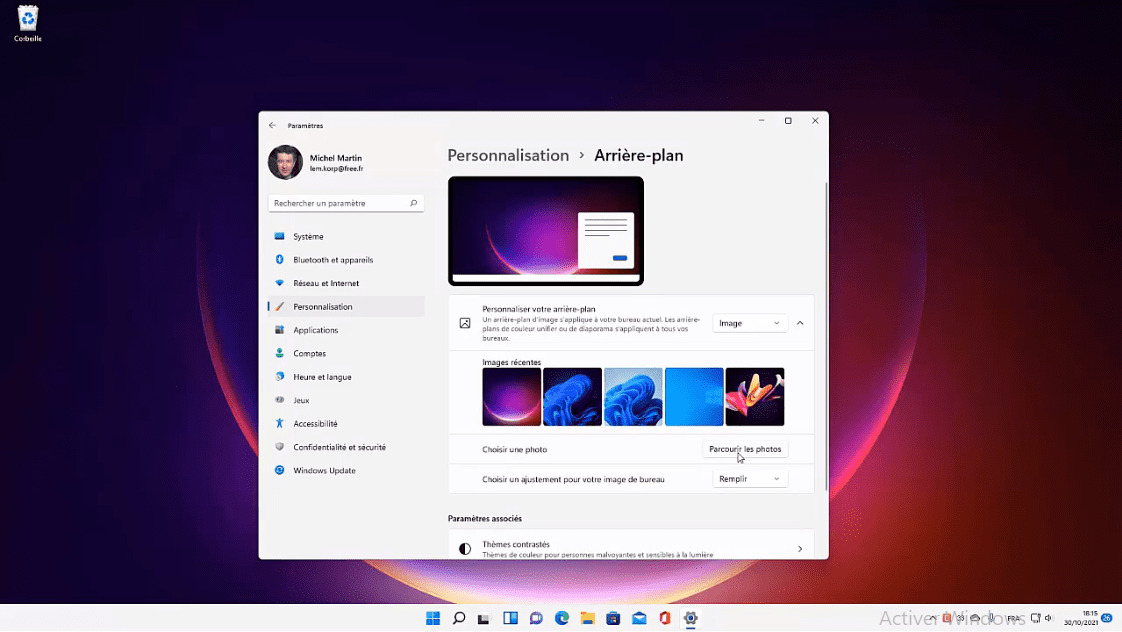 MEILLEUR TUTO GRATUIT Windows 11 Formation Complète Modifier l'arrièreplan du bureau