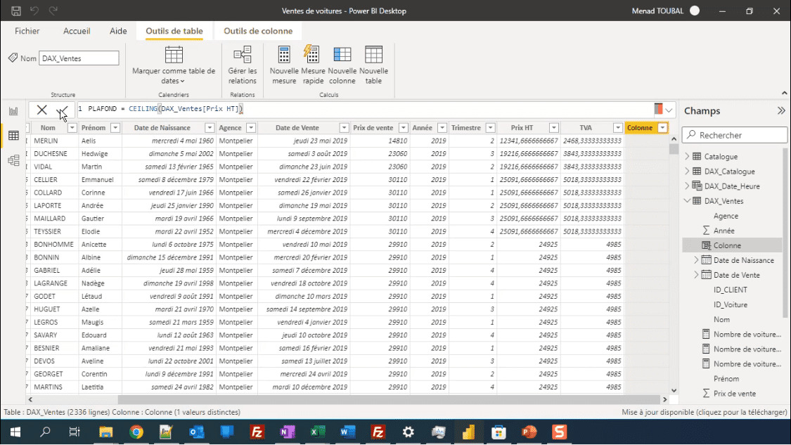 MEILLEUR TUTO GRATUIT Power BI : Transformation De Données Avec DAX Et ...