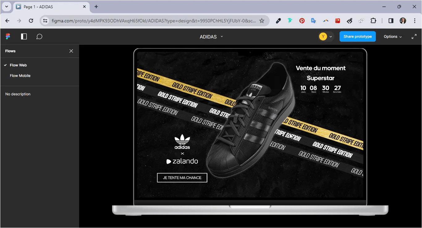 Conception de la page d'accueil sur Figma, design attrayant