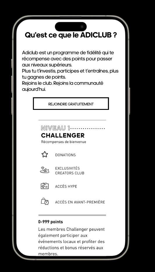 Conception de la page Adiclub sur Figma, espace membres
