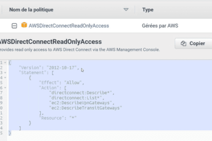 Exemple de politique IAM AWS Direct Connect