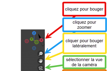 Interface de navigation 3D dans Blender