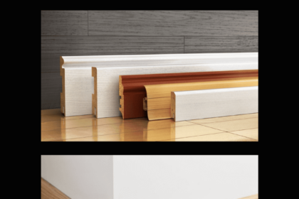 Différents types de plinthes en 3D.