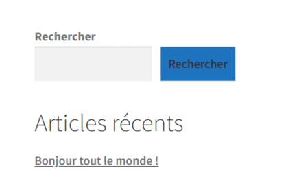 Barre latérale WordPress du blog Alphorm