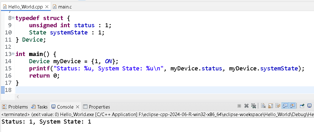 Comment utiliser typedef et énumérations en C