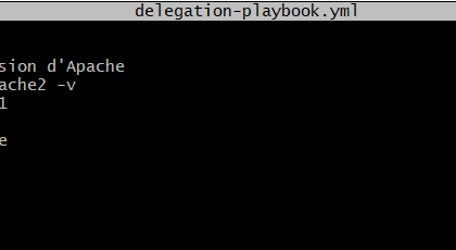 Playbook Ansible démontrant la délégation