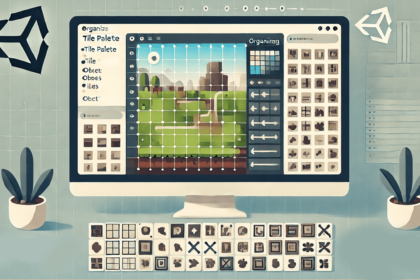 Interface Unity avec Tile Palette affichée.