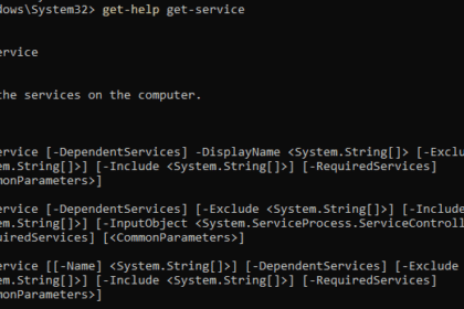 Exemple de commande PowerShell Get-Service