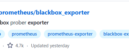 Interface Blackbox Exporter avec tags Prometheus