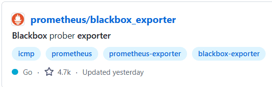 Interface Blackbox Exporter avec tags Prometheus