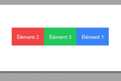 Disposition Flexbox changements d'ordre