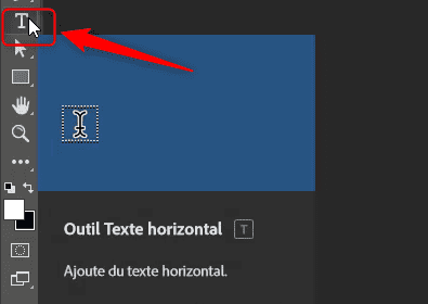 Illustration de l'outil Texte dans Photoshop