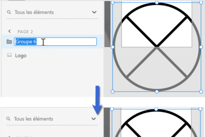 Renommage de composants dans Adobe XD