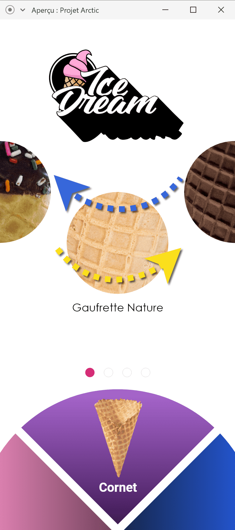 Image de gaufrette et cornet Ice Dream