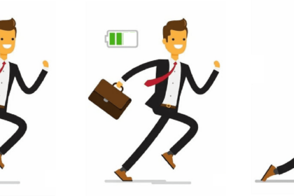 Illustration homme énergie décroissante travail