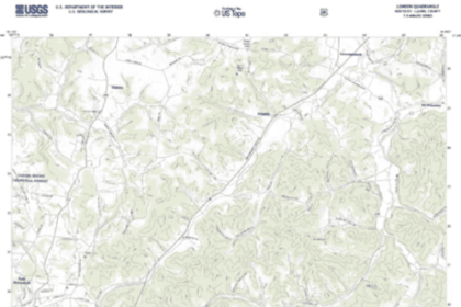 Carte topographique montrant reliefs et routes