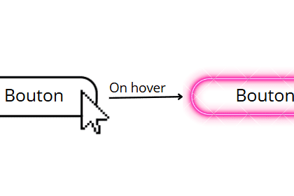 Bouton passant de noir à rose au survol CSS