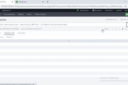 Tableau des statistiques IP dans Splunk